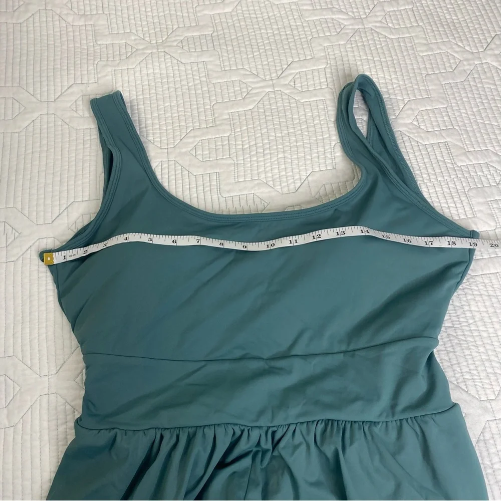 Halara Airy Wide Leg Cool Touch Yoga Jumpsuit with Pockets-Easy Peezy Teal Sz XL - Picture 8 of 14